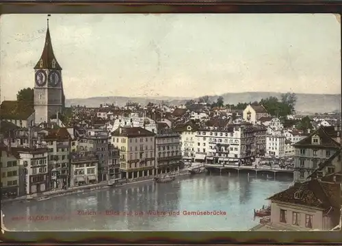 Zuerich Blick auf Wuehr Gemuesebruecke / Zuerich /Bz. Zuerich City