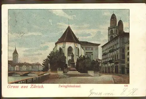 Zuerich Zwinglidenkmal / Zuerich /Bz. Zuerich City