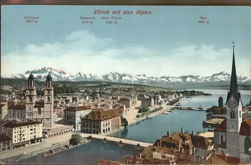 Zuerich Stadt Alpen Bruecken / Zuerich /Bz. Zuerich City