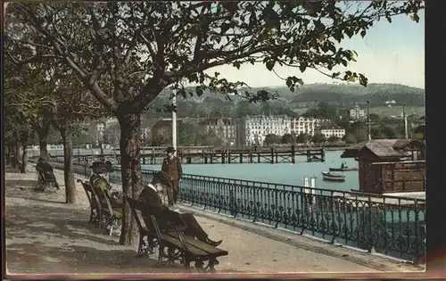 Zuerich Alpenquai Promenade Boote / Zuerich /Bz. Zuerich City