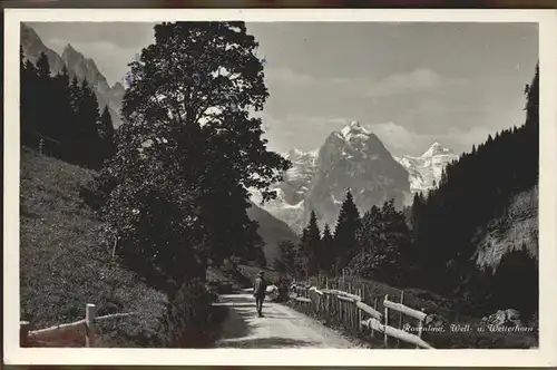 Meiringen Berge dort Wetterhorn Kat. Meiringen