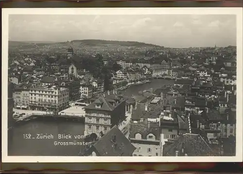 Zuerich Blick vom Grossmuenster / Zuerich /Bz. Zuerich City