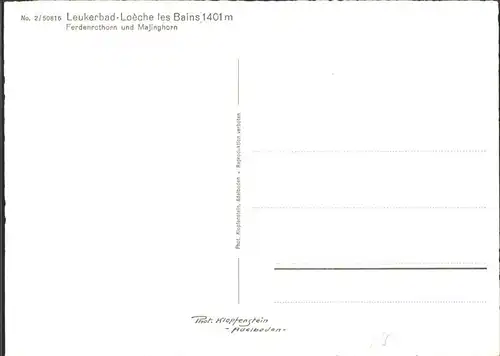Leukerbad Panorama mit Blick auf Ferdenrothorn und Majinghorn