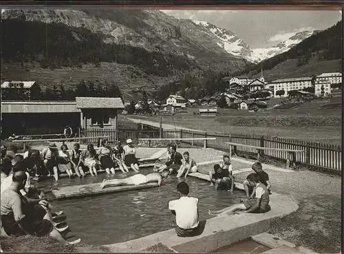 Leukerbad Loeche les Bains   Das Thermalbad im Jahre 1953