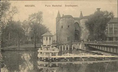 Bruges Flandre Porte Marechal Smedepoort Kat. 