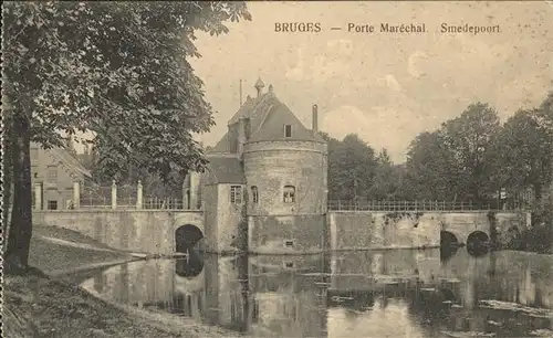 Bruges Flandre Porte Marechal Smedepoort Kat. 