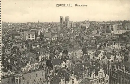 kk11344 Bruxelles Bruessel Panorama Kategorie.  Alte Ansichtskarten