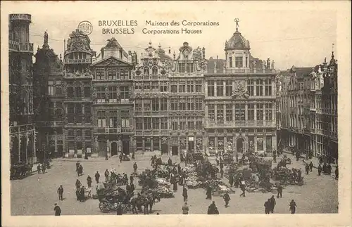 kk11422 Bruxelles Bruessel Maisons des Corporations Kategorie.  Alte Ansichtskarten