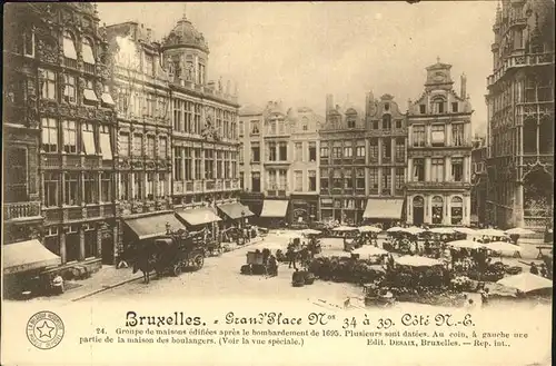 kk11454 Bruxelles Bruessel Grand Place Kategorie.  Alte Ansichtskarten