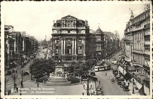 kk11479 Bruxelles Bruessel Place Brouckere Strassenbahn Kategorie.  Alte Ansichtskarten