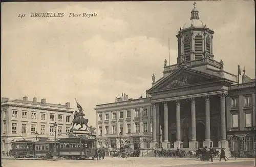 kk11563 Bruxelles Bruessel Place Royale Kategorie.  Alte Ansichtskarten
