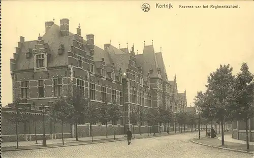 Kortrijk West Vlaanderen Kazerne Regimentschool  Kat. 