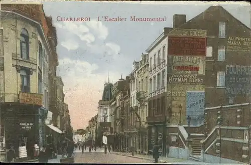 Charleroi Hainaut Wallonie Escalier Monumental Werbung Kat. 