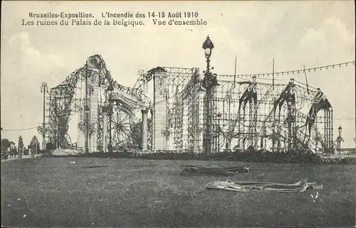 kk11844 Bruxelles Bruessel Exposition 1910 Ruines Palais  Kategorie.  Alte Ansichtskarten