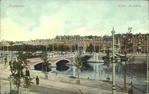 Amsterdam Niederlande Nieuwe Amstelbrug