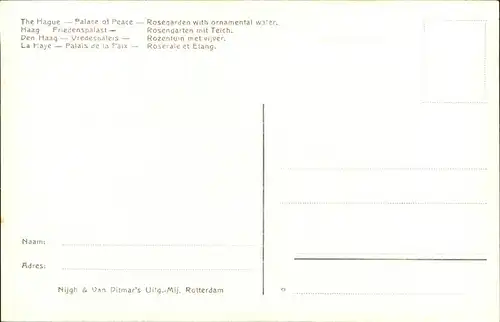 Den Haag Friedenspalast Garten
