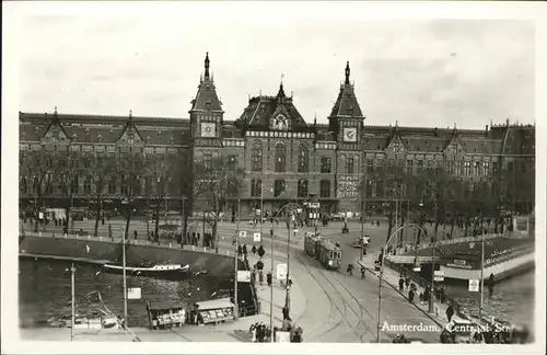 kk12017 Amsterdam Niederlande Centraal Strassenbahn Kategorie. Amsterdam Alte Ansichtskarten