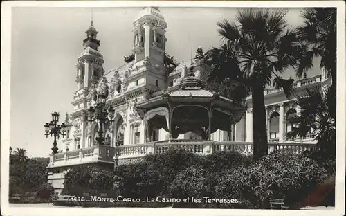 kk12155 Monte Carlo Le Casino et les Terrasses Kategorie.  Alte Ansichtskarten