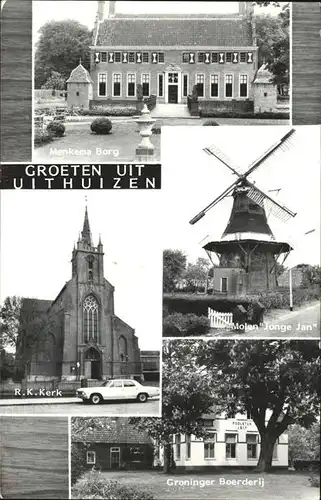 Uithuizen Menkema Borg Molen Jonge Jan Kerk Groninger Boerderij Kirche Muehle /  /