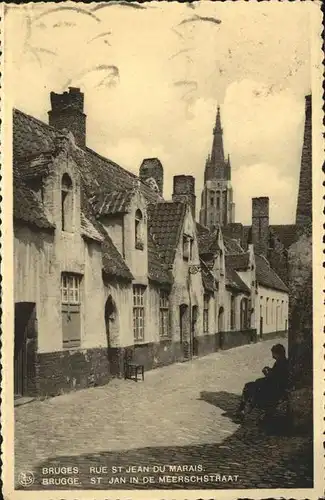 kk12197 Bruges Flandre Rue St. Jean du Marais Kategorie.  Alte Ansichtskarten