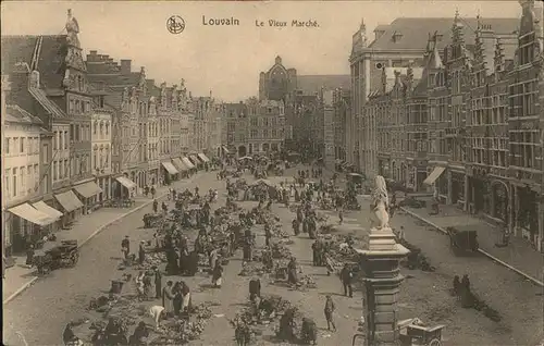 kk12291 Louvain = Loewen Flandre Le vieux Marche Denkmal Kategorie.  Alte Ansichtskarten