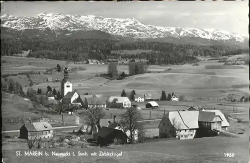 kk12338 St Marein bei Neumarkt Steiermark Panorama mit Zirbitzkogel Kategorie.  Alte Ansichtskarten
