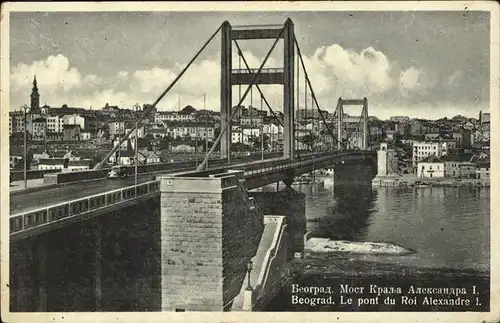 Beograd Belgrad Le pont du Roi Alexandre I / Serbien /