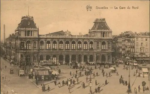 kk12386 Bruxelles Bruessel Gare du Nord Kategorie.  Alte Ansichtskarten