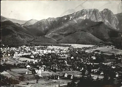 kk12636 Zakopane Widok ogolny na tle Giewontu Kategorie.  Alte Ansichtskarten