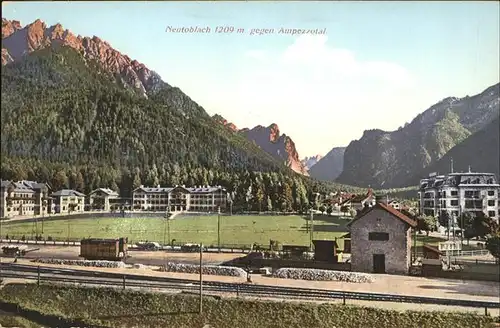 kk12766 Toblach Suedtirol Bahnhof Blick gegen Ampezzotal Kategorie.  Alte Ansichtskarten