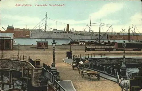 Amsterdam Niederlande Oostelijke Handelskade Hafen Schiff Kat. Amsterdam