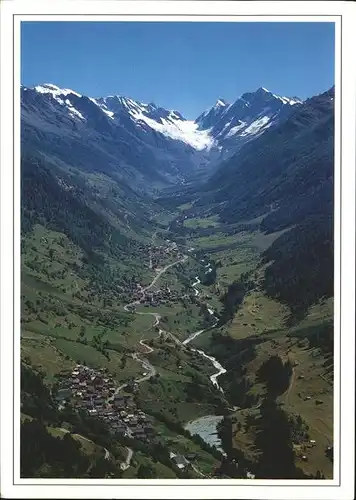 Loetschental Panorama Anengrat Loetschenluecke Sattelhorn Kat. Schweiz