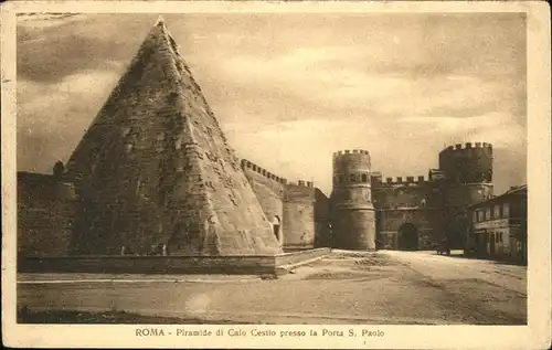 Rom Roma Piramide di Caio Cestio presso la Porta S. Paolo /  /Rom