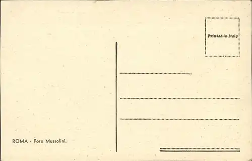 Rom Roma Foro Mussolini /  /Rom