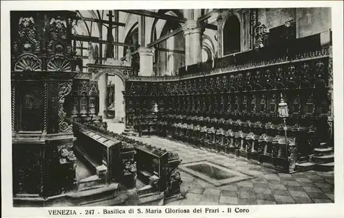 Venezia Venedig Basilica di Santa Maria Gloriosa dei Frari Il Coro Kat. 