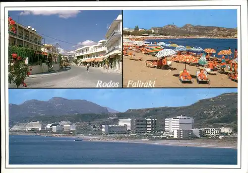 Rhodos Rhodes aegaeis Urlaubsparadies Faliraki Strand Kat. 