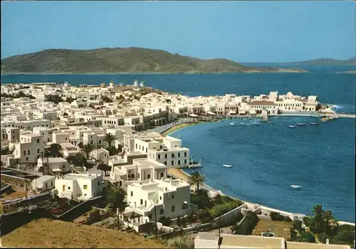 Mykonos Kykladeninsel aegaeis Panorama Hafen Kat. 