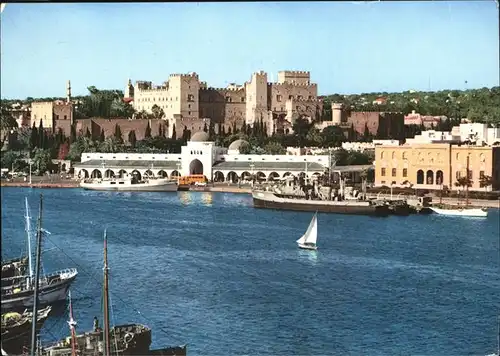 Rhodos Rhodes aegaeis Hafen Kat. 