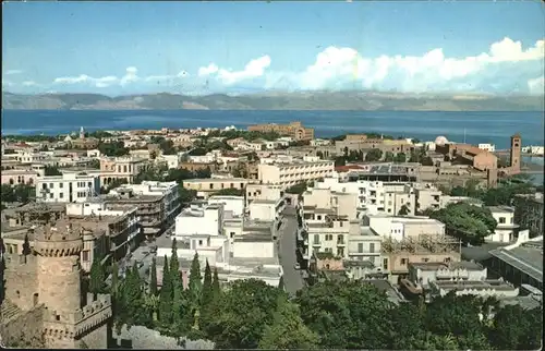 Rhodos Rhodes aegaeis Blick ueber die Stadt Kat. 