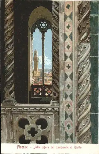 Firenze Toscana Dalla bifora del Campanile di Giotto Kat. Firenze