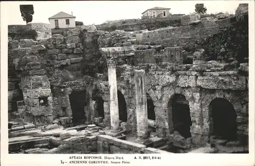 Korinth Corinthe Ancienne Corinthe Source Pirini Ruine