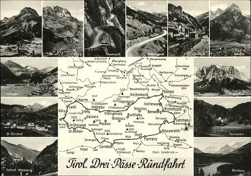 Tirol Region Drei Paesse Rundfahrt uebersichtskarte / Innsbruck /Innsbruck