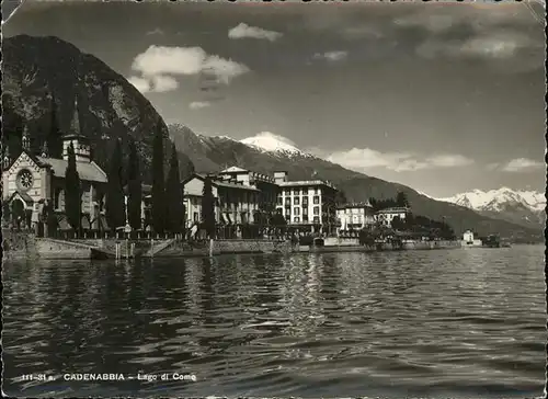 Cadenabbia Lago di Como Blick zur Uferpromenade