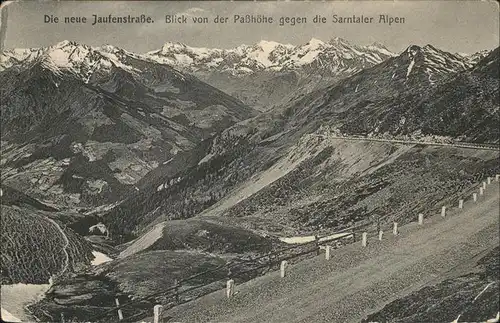 Sterzing Suedtirol Jaufenstrasse Blick von Passhoehe gegen Sarntaler Alpen Kat. 