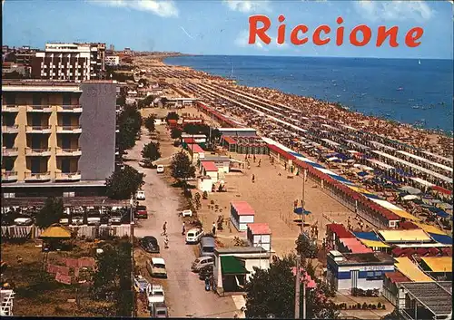 Riccione Panorama della spiaggia Strand Kat. Italien
