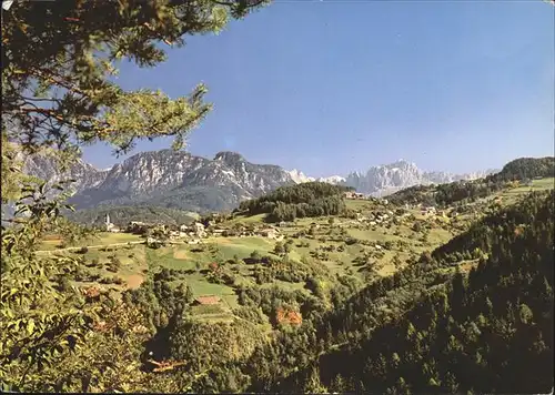 Steinegg Karneid Suedtirol Panorama Dolomiten im Sommer