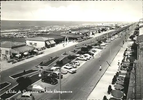 Camaiore Lido di Camaiore Viale Lungomare Uferstrasse Strand Kat. Italien