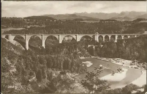 Fribourg FR Viadukt Kat. Fribourg FR