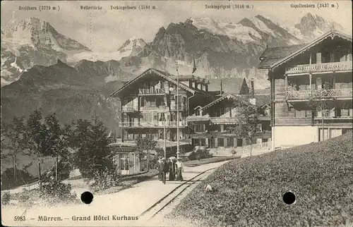 Muerren BE Wetterluecke Gspaltenkorn Grand Hotel Kurhaus Kat. Muerren