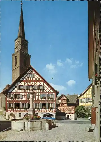 Buelach ZH Marktplatz Kirche Kat. Buelach